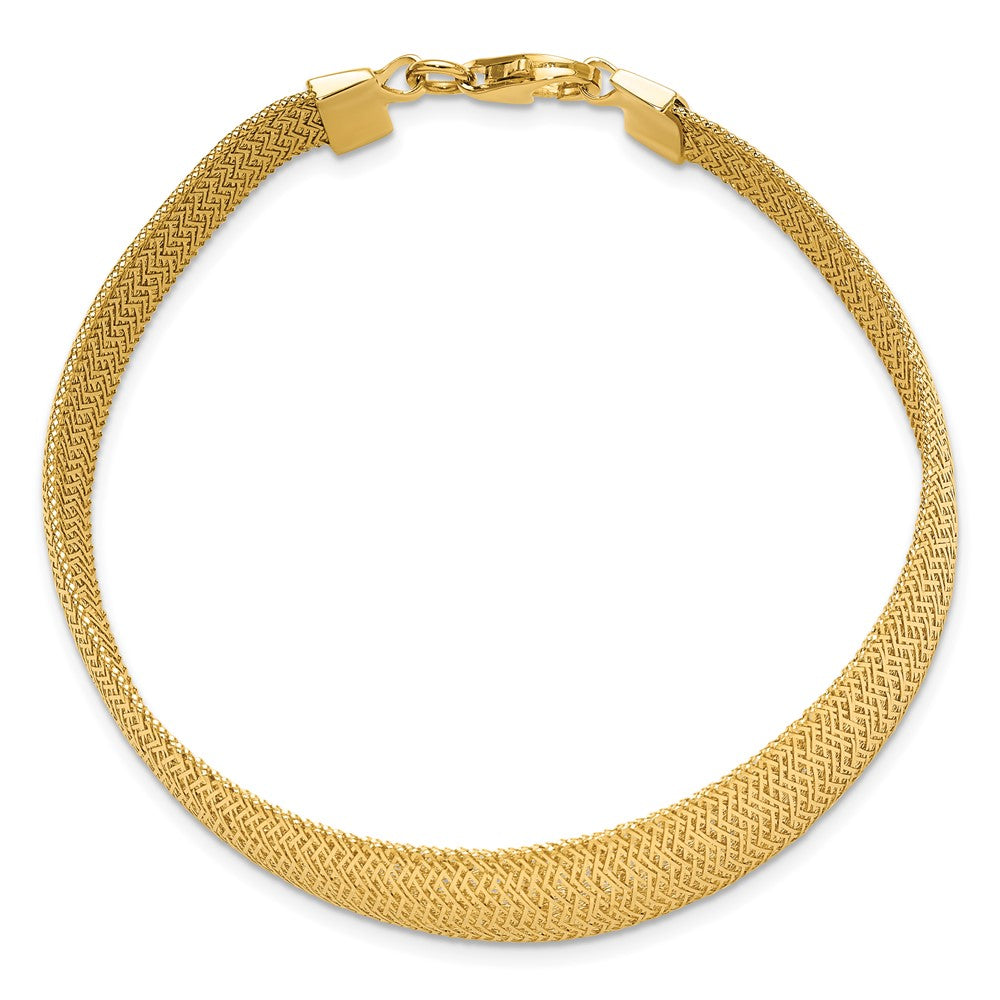 Polished Woven Graduated Dome Bracelet 7.5"