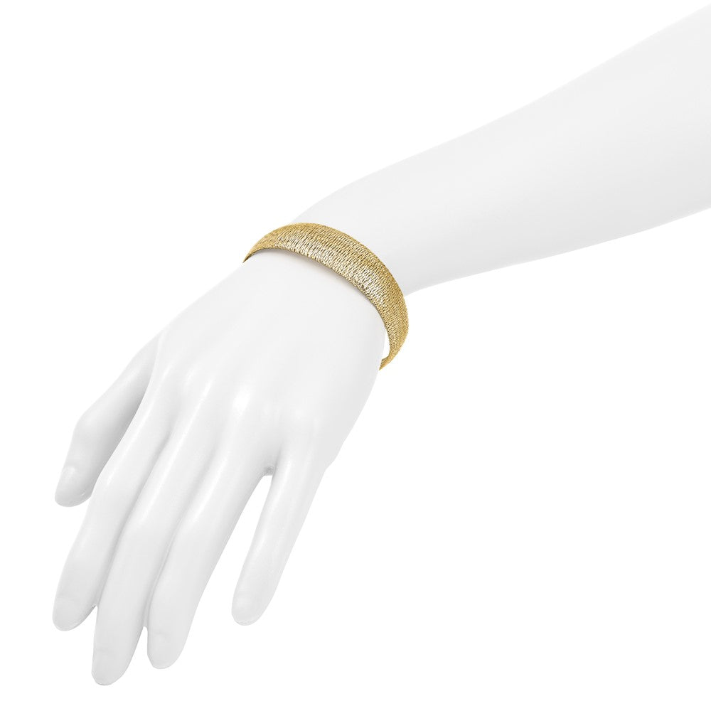 Polished Woven Graduated Dome Bracelet 7.5"