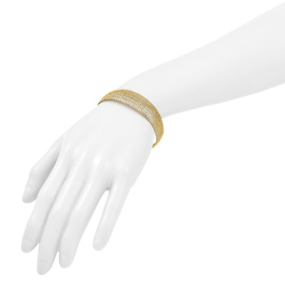 Polished Woven Graduated Dome Bracelet 7.5"