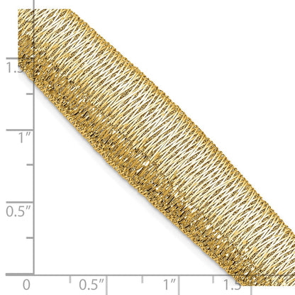 Polished Woven Graduated Dome Bracelet 7.5"