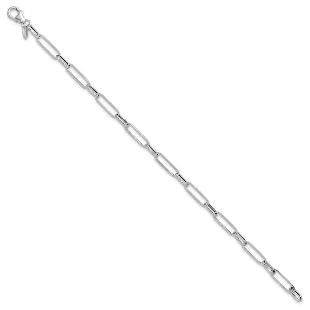 Polished/Textured Fancy Link Bracelet 7.5"
