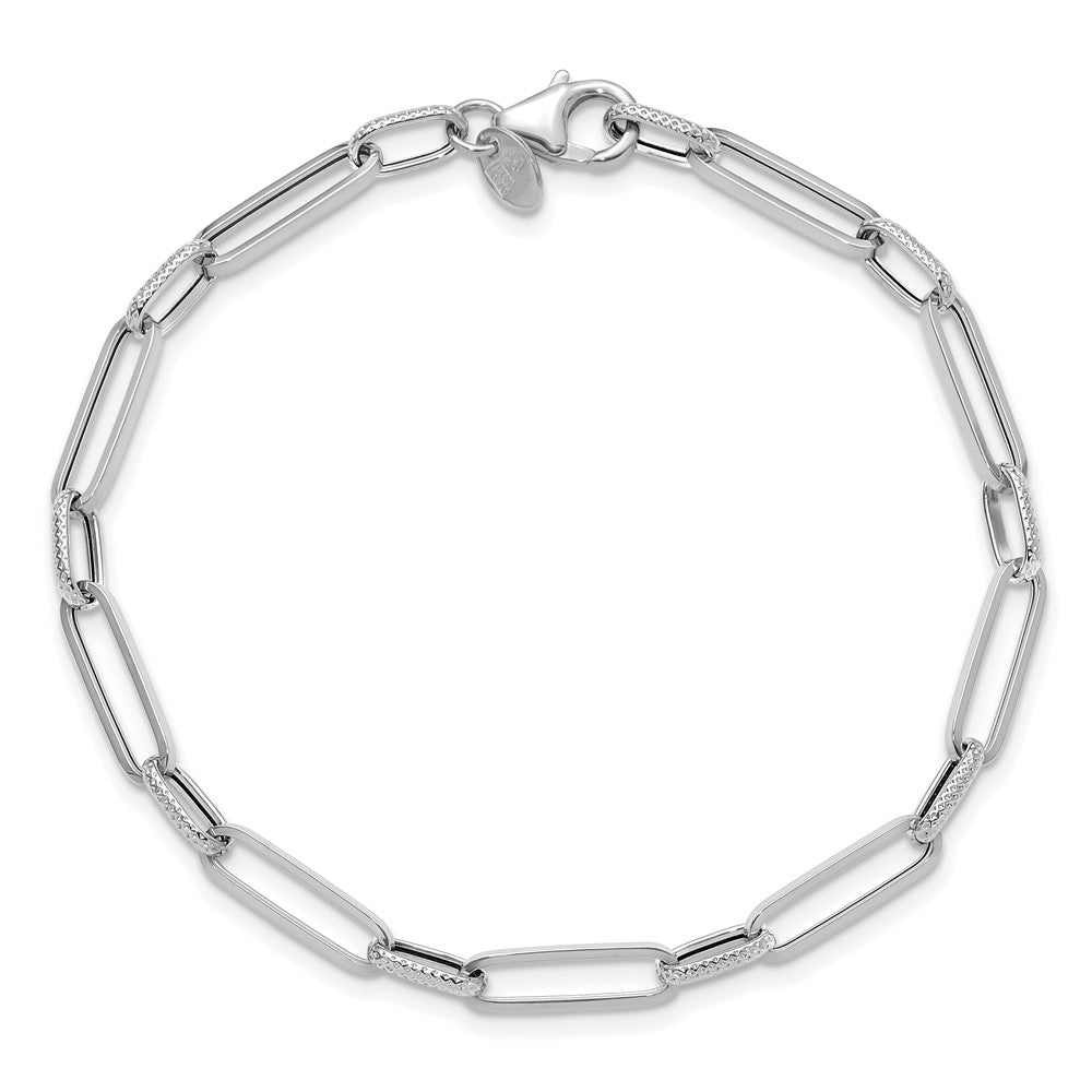 Polished/Textured Fancy Link Bracelet 7.5"