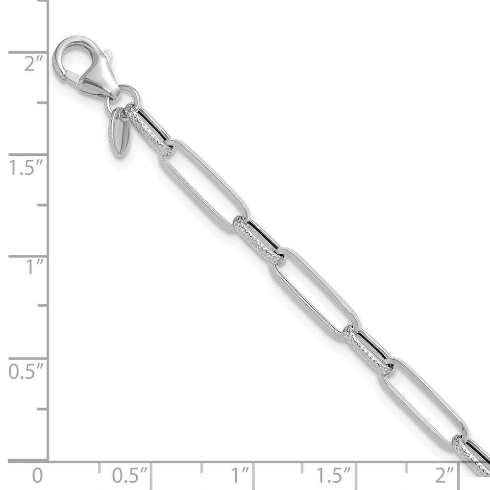 Polished/Textured Fancy Link Bracelet 7.5"