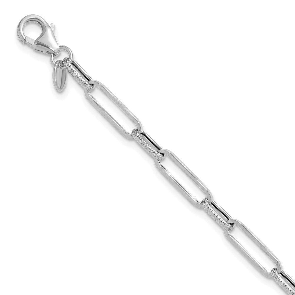 Polished/Textured Fancy Link Bracelet 7.5"