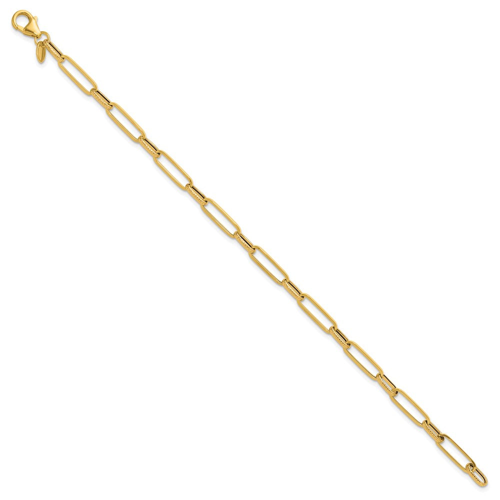 Polished/Textured Fancy Link Bracelet 7.5"