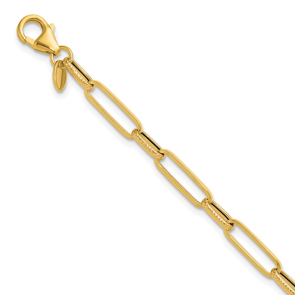 Polished/Textured Fancy Link Bracelet 7.5"