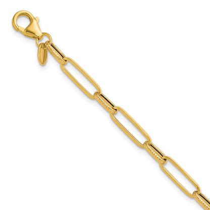 Polished/Textured Fancy Link Bracelet 7.5"