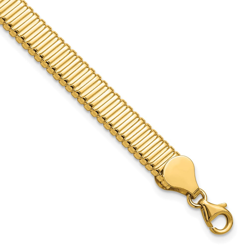 Polished Ridged Bracelet 7.5"