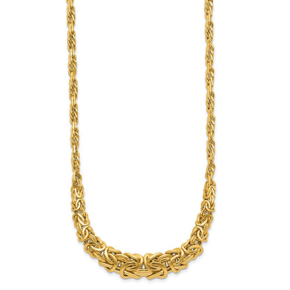 Polished Byzantine Graduated Necklace 18"