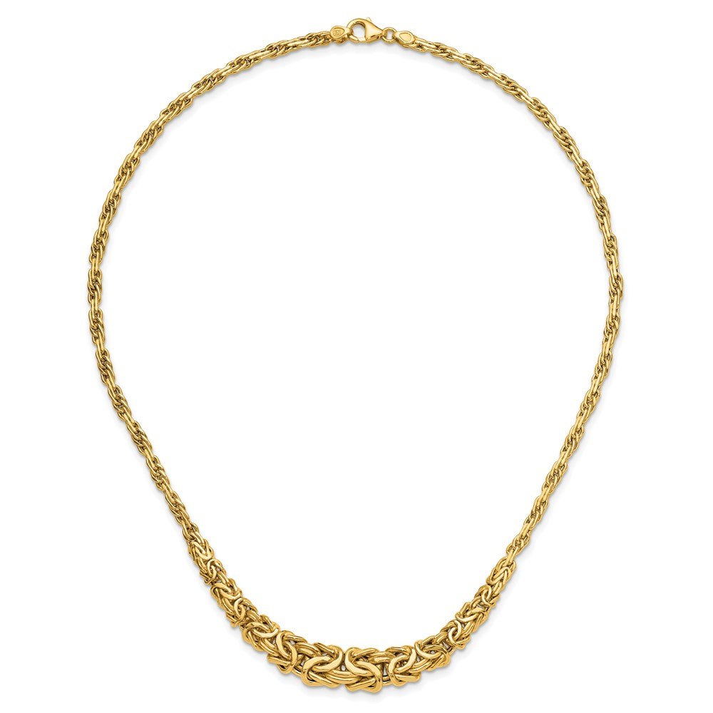 Polished Byzantine Graduated Necklace 18"