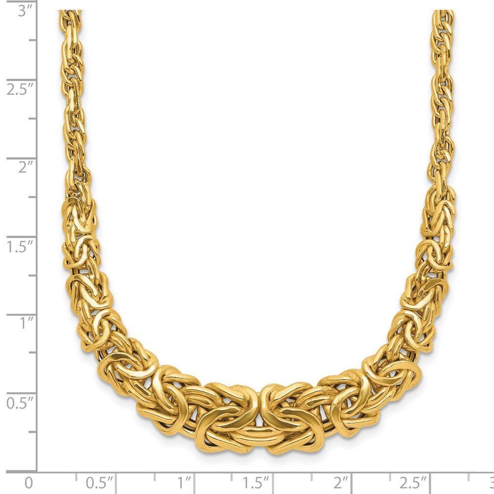 Polished Byzantine Graduated Necklace 18"