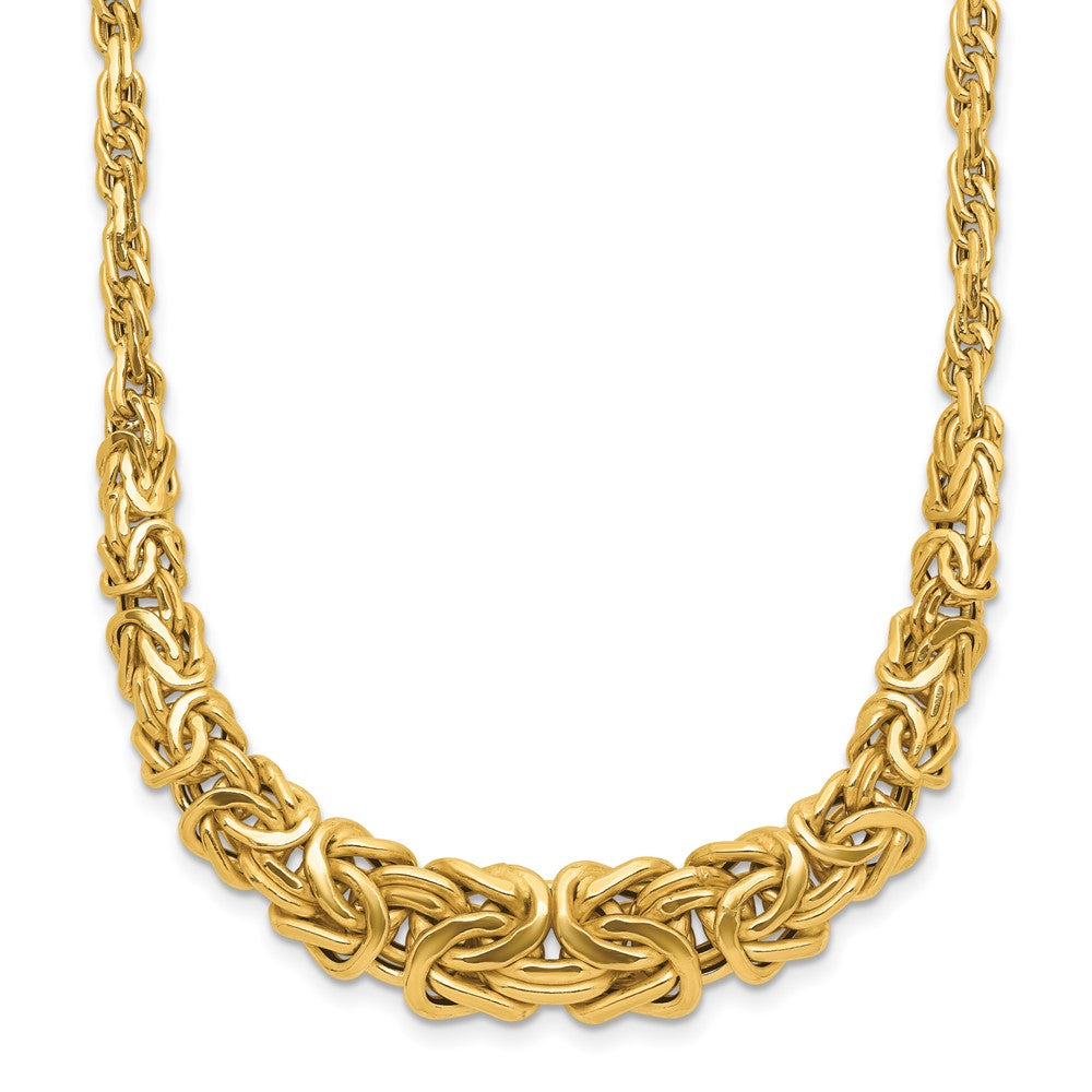 Polished Byzantine Graduated Necklace 18"