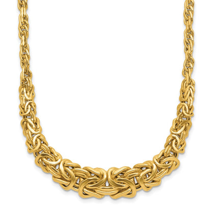 Polished Byzantine Graduated Necklace 18"