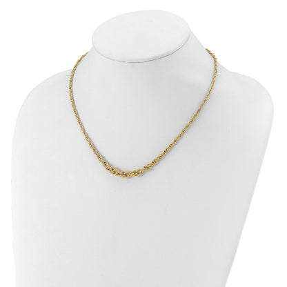 Polished Graduated Fancy Link Necklace 18" - 6.14mm