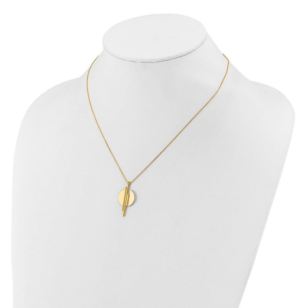 Polished and Brushed with 2in ext. Necklace