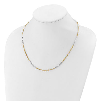 Polished Fancy Link Necklace 20" - 2.83mm