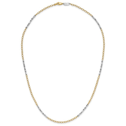 Polished Fancy Link Necklace 20" - 2.83mm