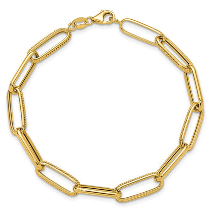 Polished Fancy Link Bracelet 7.75" - 3.92g