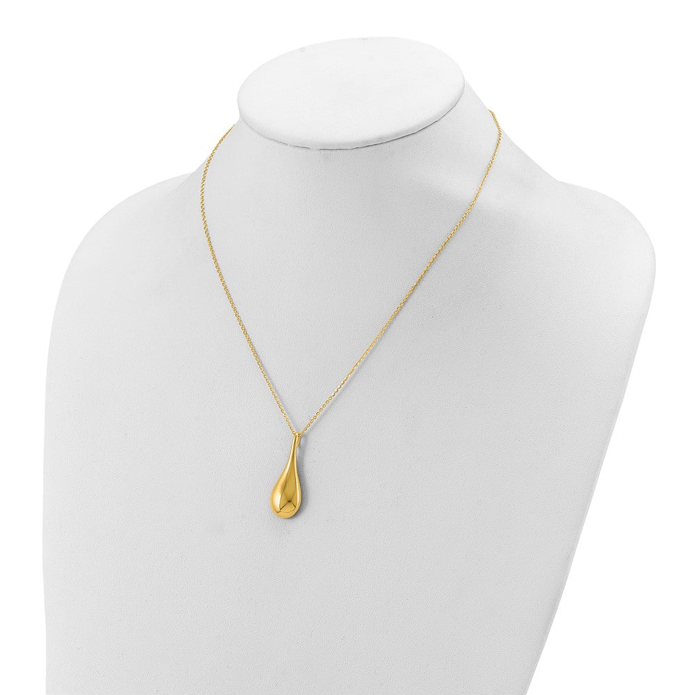 Polished Teardrop w/2in ext. Necklace