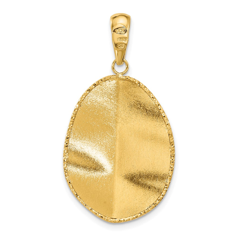 Polished and Satin Teardrop Pendant