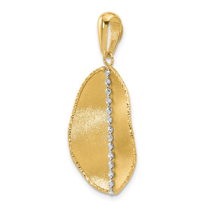Polished and Satin Teardrop Pendant