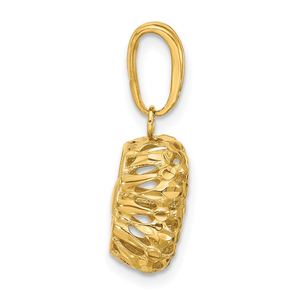 Polished Puffed Square Pendant