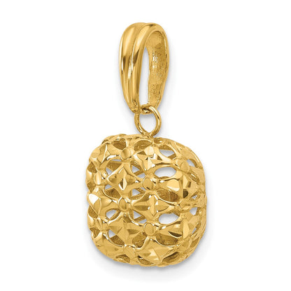 Polished Puffed Square Pendant