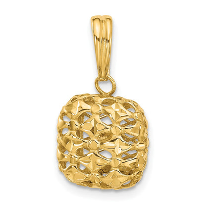 Polished Puffed Square Pendant