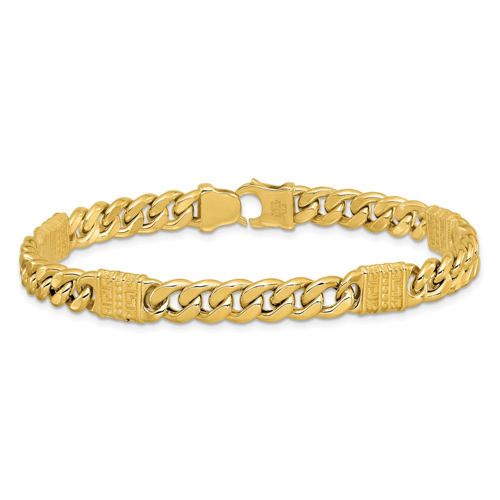 Polished with Design Fancy Link Men's Bracelet 8.25"