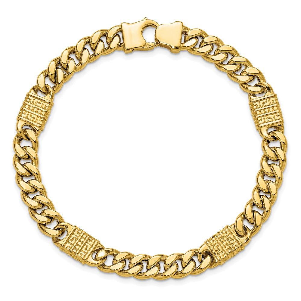 Polished with Design Fancy Link Men's Bracelet 8.25"