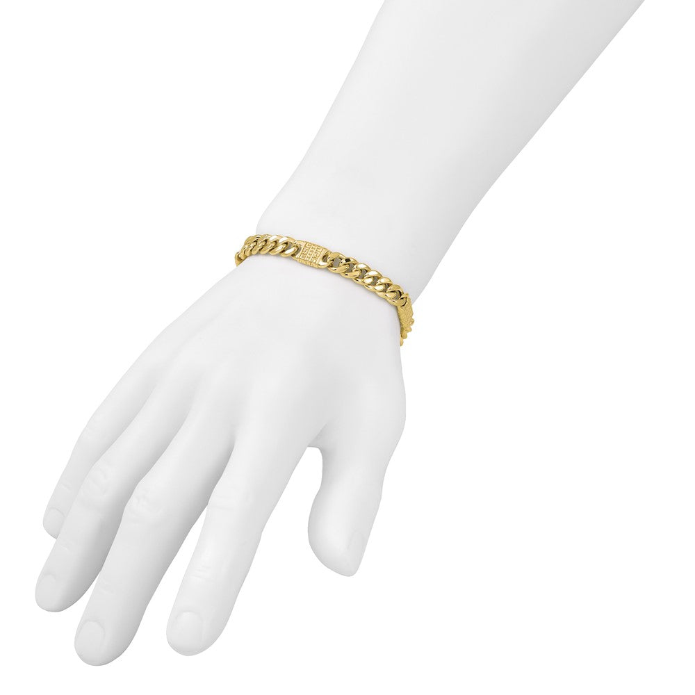 Polished with Design Fancy Link Men's Bracelet 8.25"