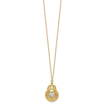 TT Polish/Dia-cut Fancy Teardrop w/.5in ext. Necklace