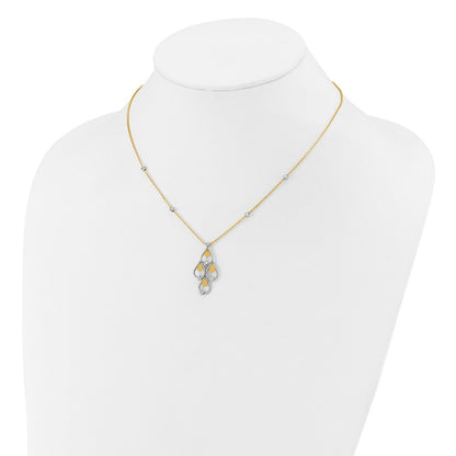 TT Polished / Dia-cut Chandelier w/.5in ext. Necklace