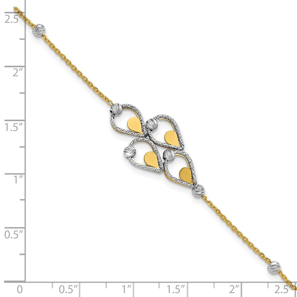 TT Polished / Dia-cut Fancy Bracelet w/.5in ext. Bracelet