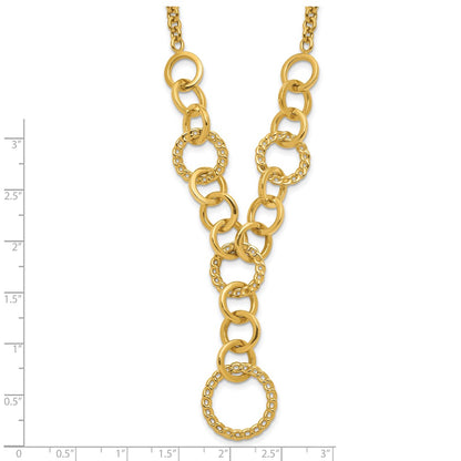 Polished Circles Y-Drop w/1in ext. Necklace
