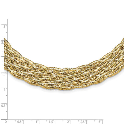Polished Braided Mesh Necklace 18"