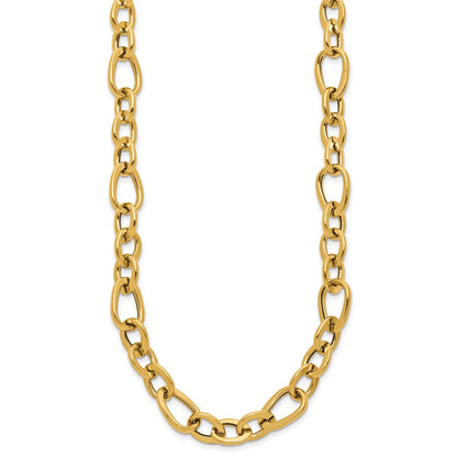 Polished Fancy Link Necklace 17.5" - 13.79g