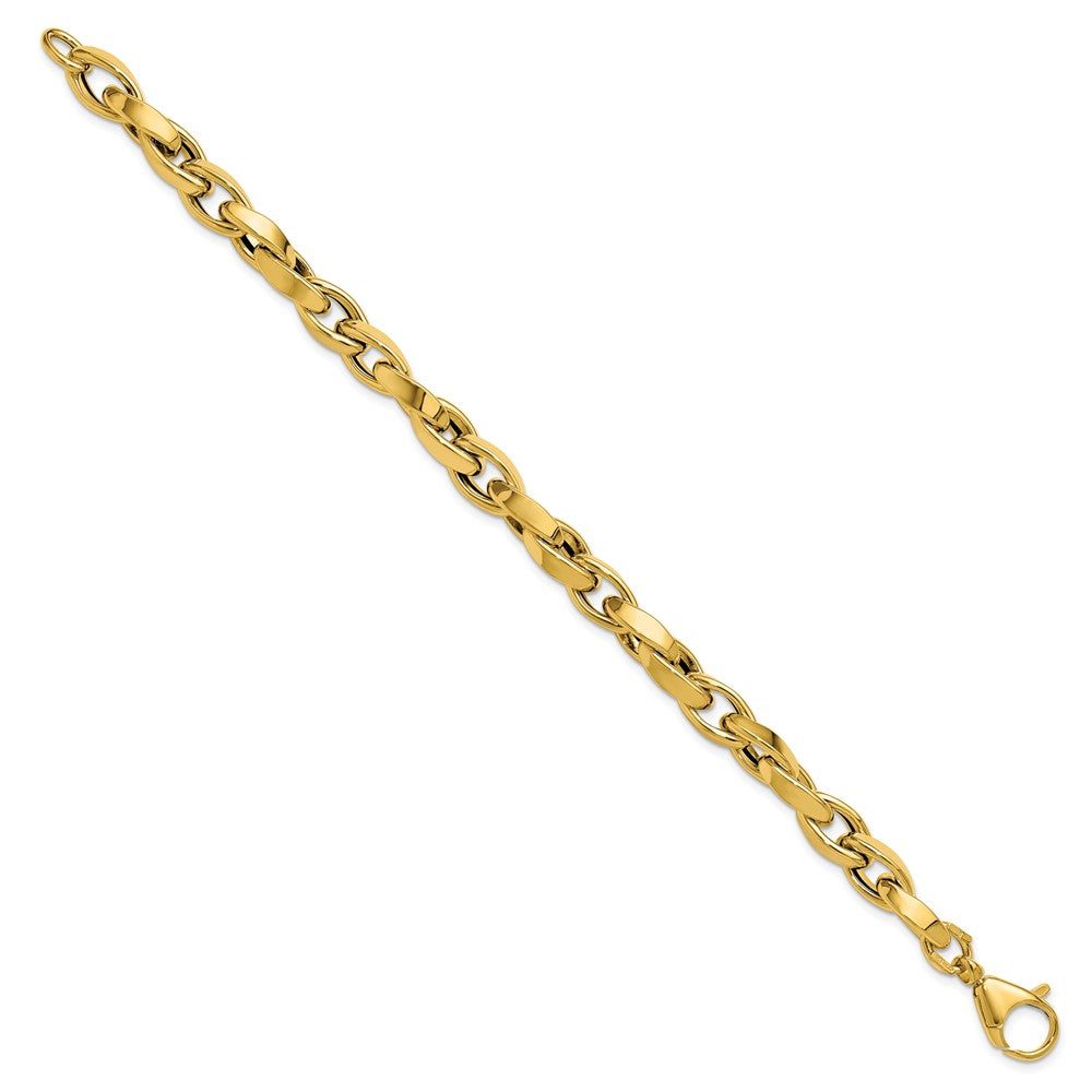 Polished Fancy Twisted Link Bracelet 8" - 9g