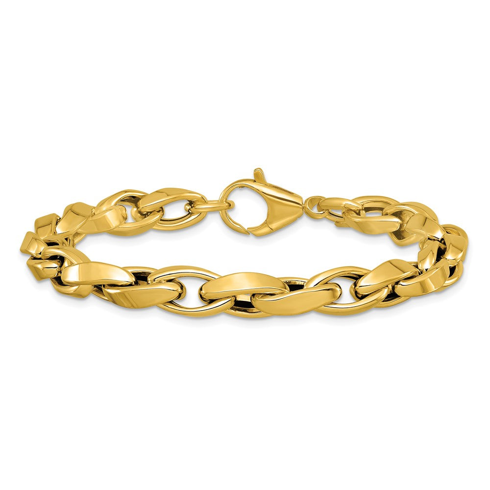 Polished Fancy Twisted Link Bracelet 8" - 9g