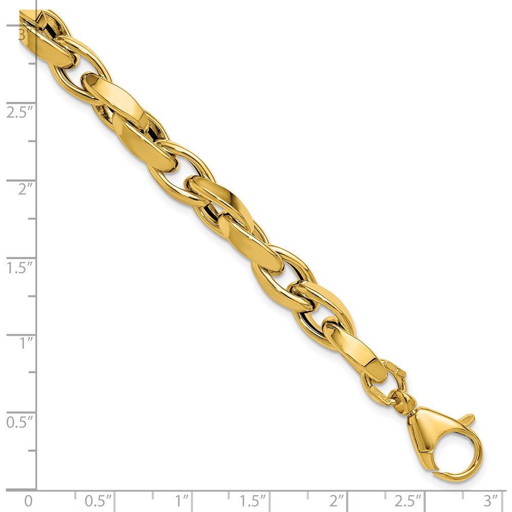 Polished Fancy Twisted Link Bracelet 8" - 9g