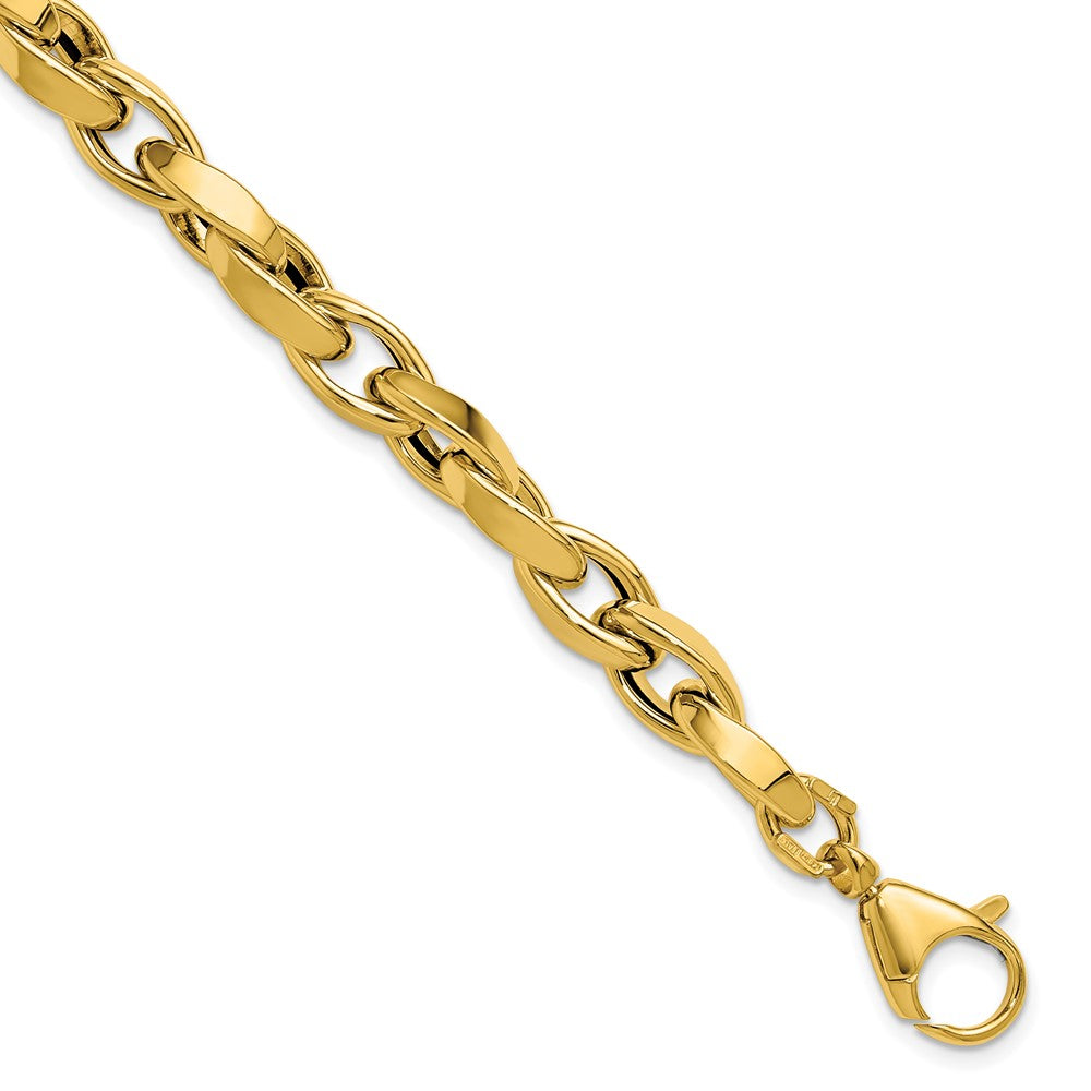 Polished Fancy Twisted Link Bracelet 8" - 9g