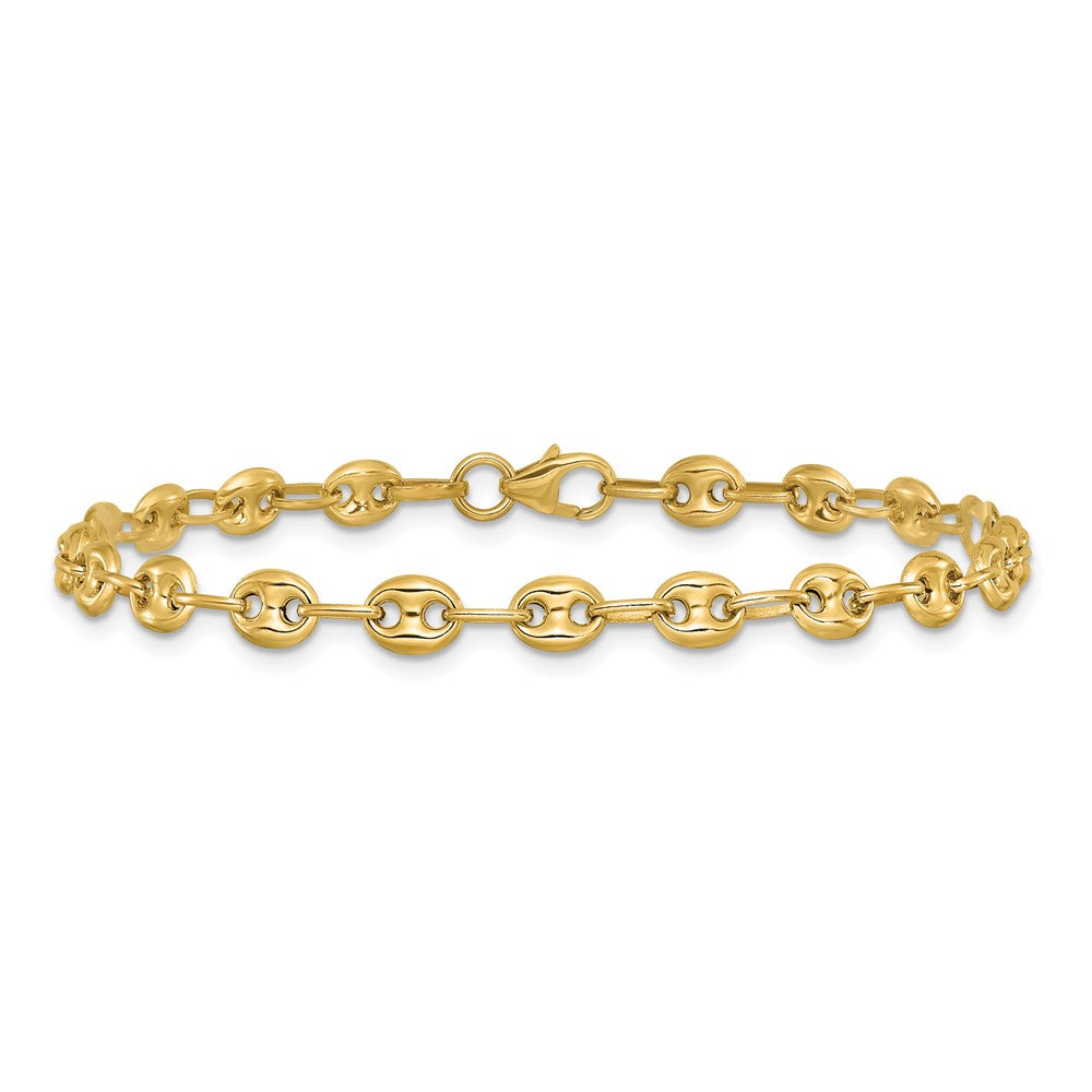 Polished Puffed Mariner Link Bracelet 7.5"