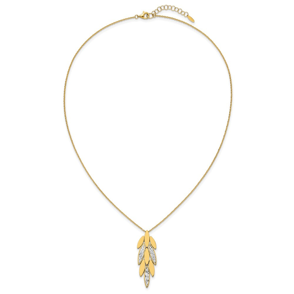 Polished/Dia-cut Fancy w/1in ext. Necklace