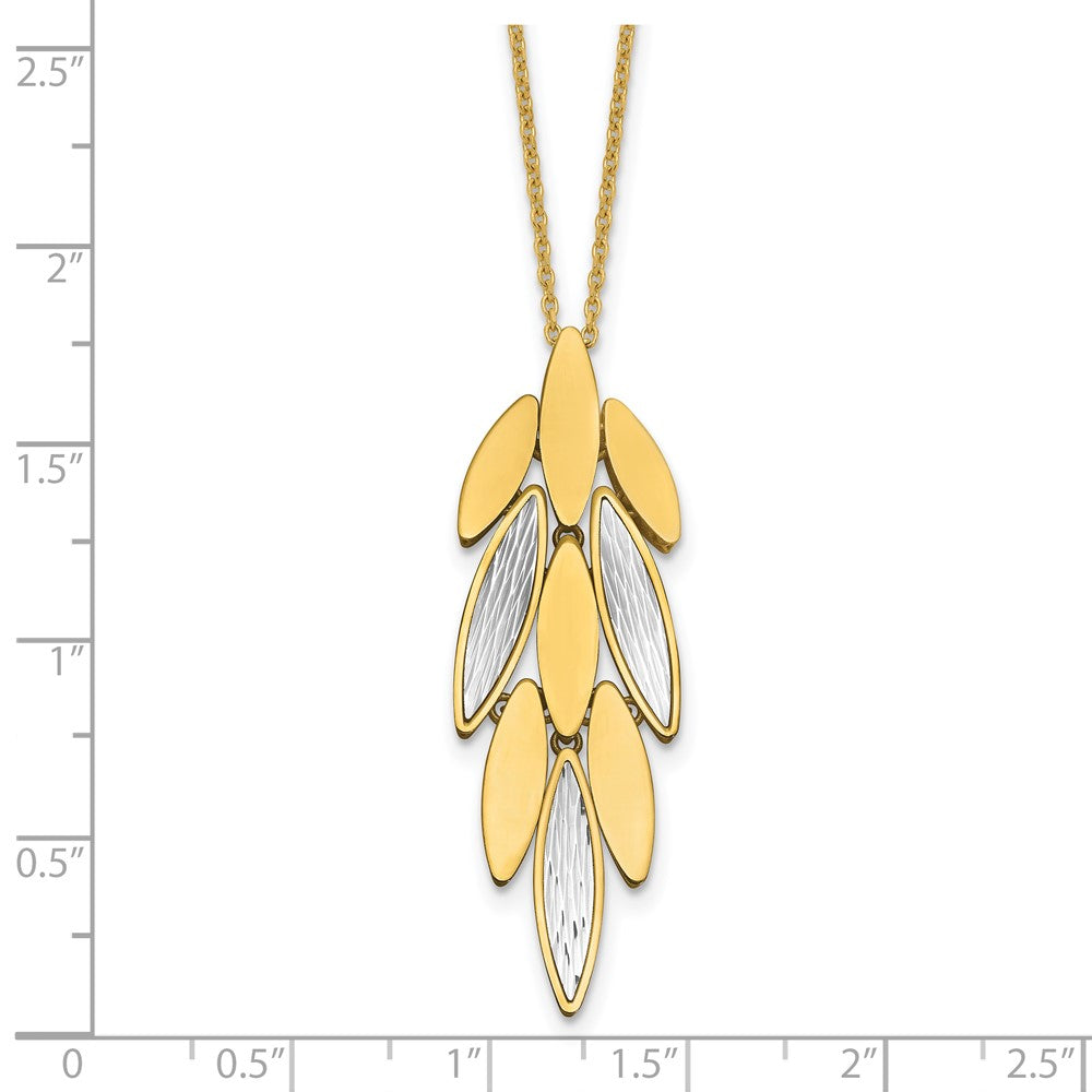Polished/Dia-cut Fancy w/1in ext. Necklace
