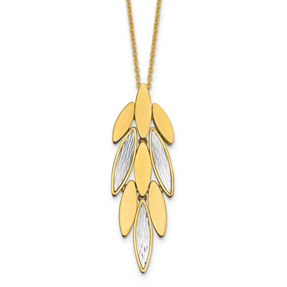 Polished/Dia-cut Fancy w/1in ext. Necklace