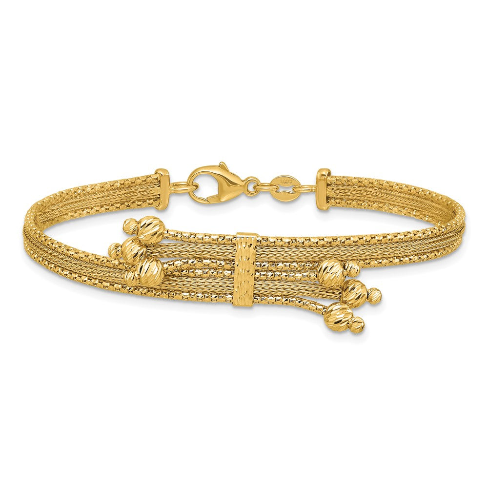 Polish/Texture/Dia-cut Fancy Bracelet 7.5"