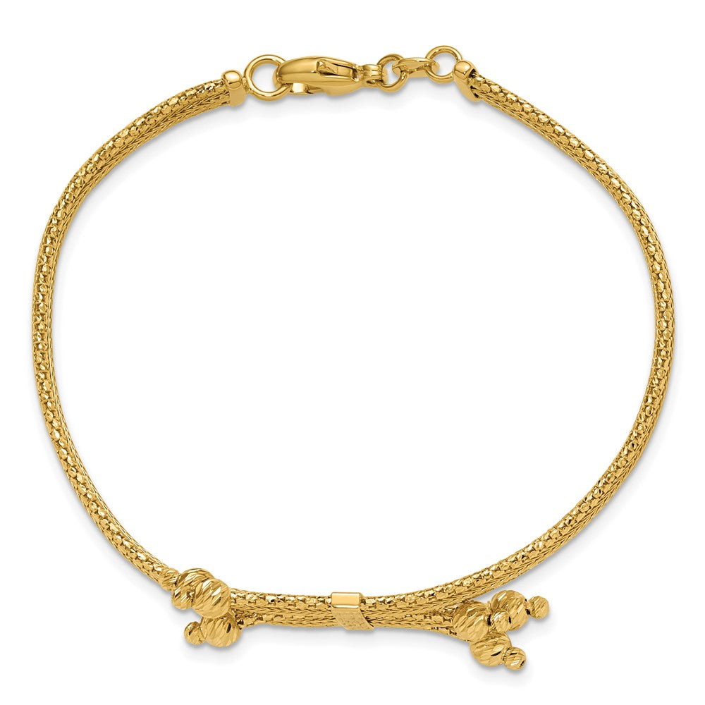 Polish/Texture/Dia-cut Fancy Bracelet 7.5"