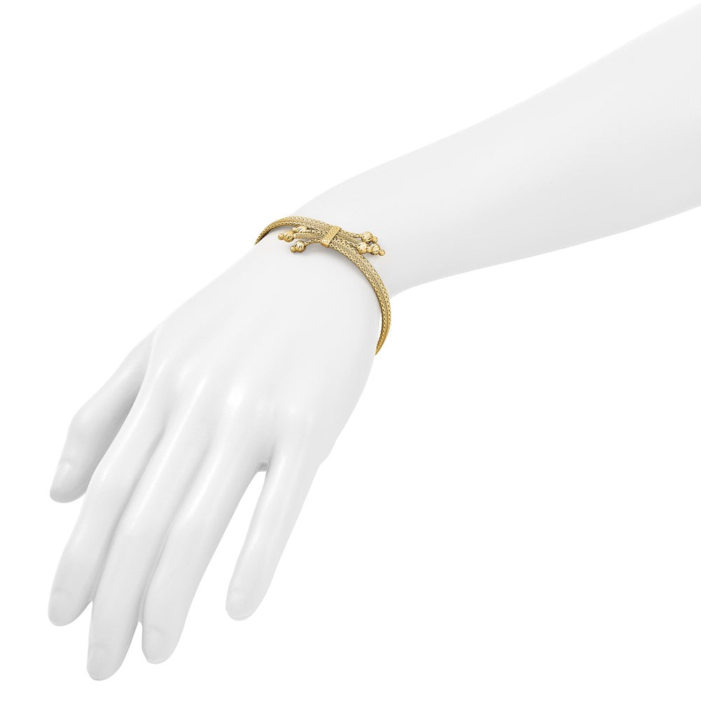 Polish/Texture/Dia-cut Fancy Bracelet 7.5"