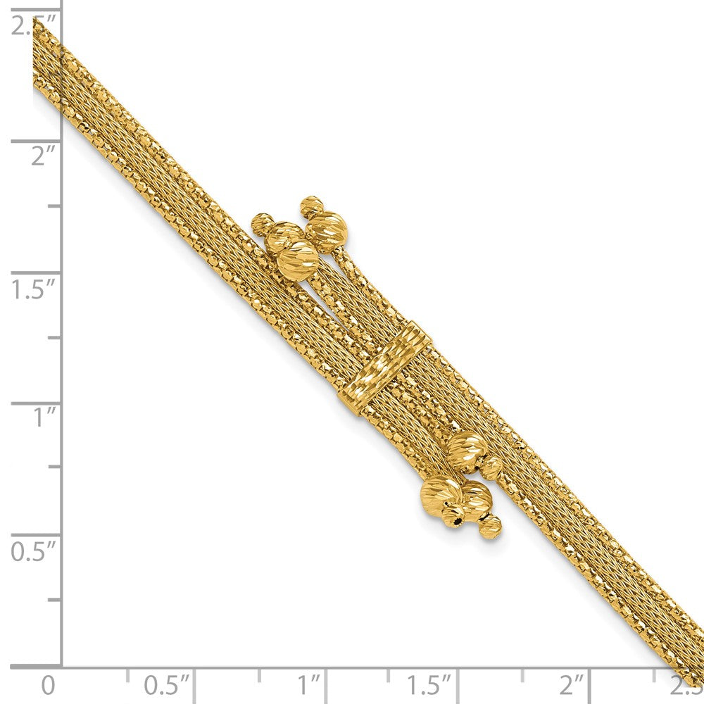 Polish/Texture/Dia-cut Fancy Bracelet 7.5"