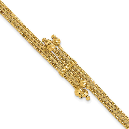Polish/Texture/Dia-cut Fancy Bracelet 7.5"
